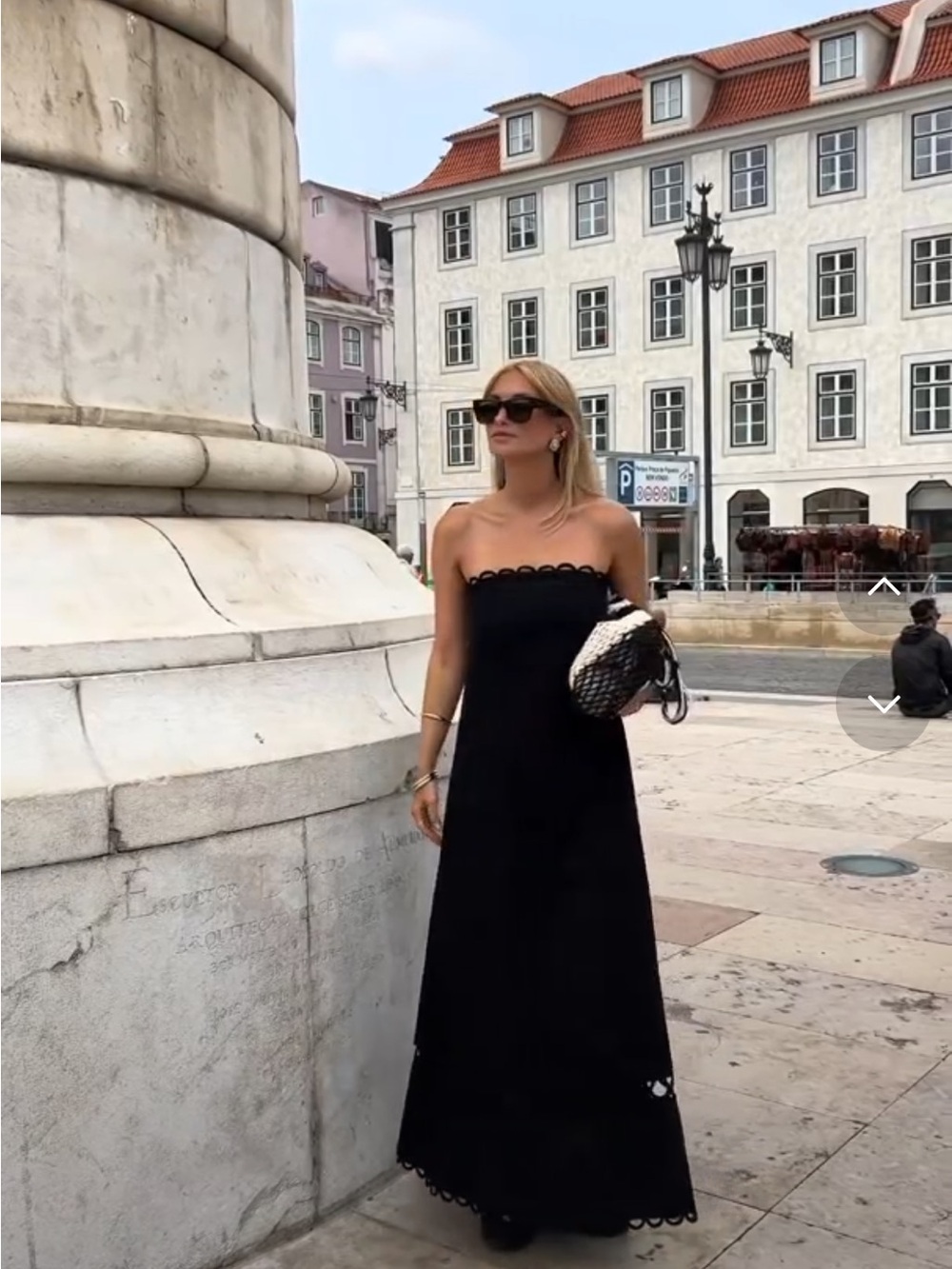 Mister Zimi Black Strapless Eyelet-Trim Maxi Dress - Picture 7 of 7